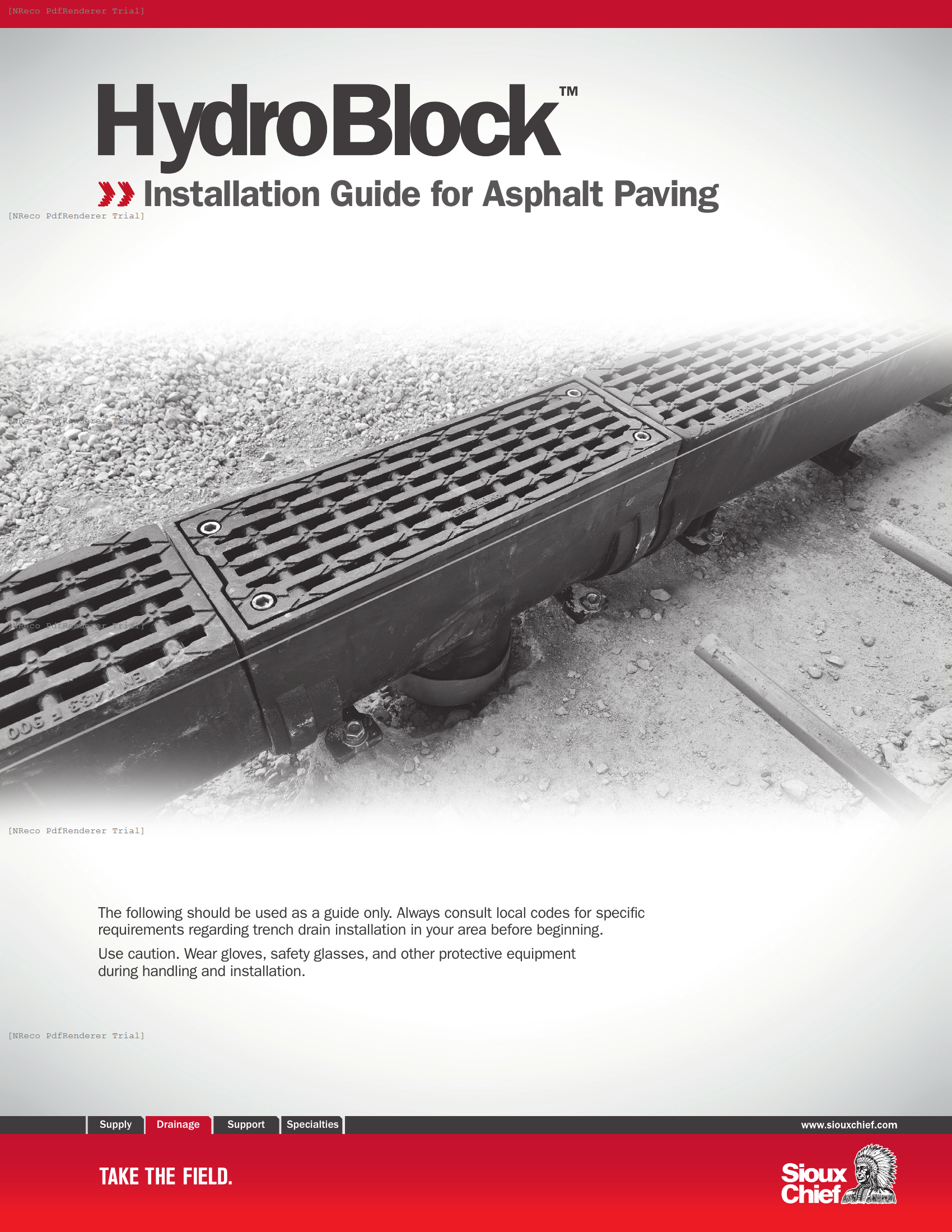 865 SERIES - HYDROBLOCK - ASPHALT - INSTALLATION GUIDE.PDF Technical Document